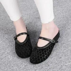 [하프클럽/다잇템]여성 SS 망사 스트랩 트윙클 뮬