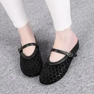 여성 트윙클 SS 망사 스트랩 뮬