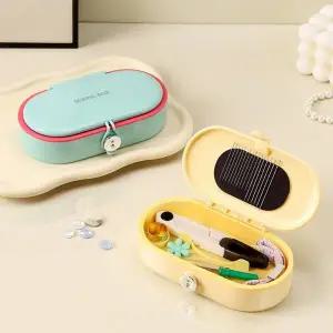 [토마톰스][토마]올인원 반짇고리/바느질세트 수선패치 손가락골무 쪽가위 바늘 실 줄자 옷수선(CN041416)