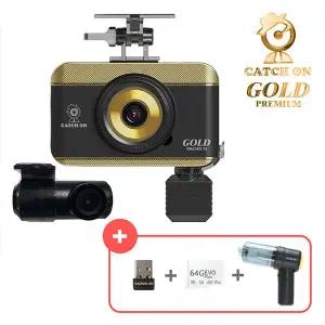 캐치온 골드 프리미엄 3채널 블랙박스 WIFI동글, 메모리카드 64, 미니청소기