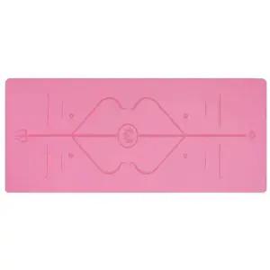 TBZ 논슬립 PU-고무 요가매트 183x68cm 5mm 핑크 홈짐