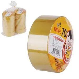 OPP 박스테이프 70M (투명) 10p 이사 포장