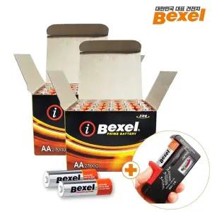 벡셀 도어락 리모컨 프라임 알카라인 건전지 벌크 AA 40알+잔량측정기