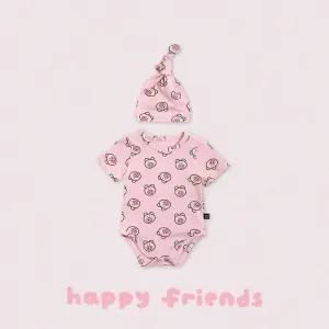 [보리보리/오뜨베베](bebe)해피프렌즈슈트set(슈트+보넷)