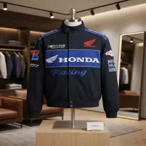 혼다 hondaxphyps Twill Multi Patch Motorcycle Jacket Black