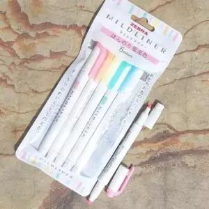 트윈형광펜 제브라 트윈닙 형광펜 MILDLINER 5색 Fluorescent
