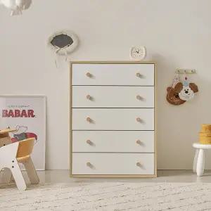 나무뜰 라온 800 5단 서랍장 아기 옷장 수납장 유아 어린이 서랍 OWF165C