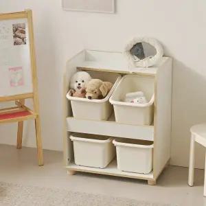 나무뜰 라온 700 정리함 아기 장난감정리 어린이 교구장 바구니 포함 (다리형) OWF182C