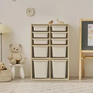 나무뜰 라온 720 바구니장 아기 장난감정리 어린이 교구장 바구니 포함 OWF166C