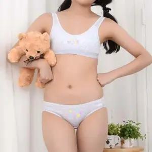 풍선 주니어 1단계 스포츠브라팬티 세트 멜란지그레이