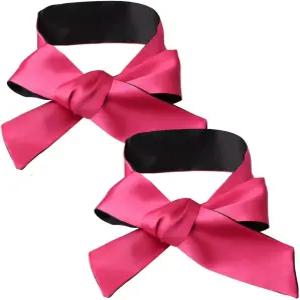 2Pc 새틴 마스크 수면 조절 가능한 눈가리개 소프트 커버 발렌타인 데이 여행 낮잠 명상을 위한 선물