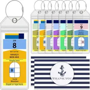 로얄 캐리비안 및 셀러브리티 크루즈를 위한 CruiSeaU 수하물 태그 홀더 8팩 필수품 선박 승무원