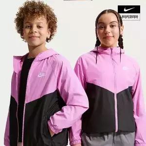 나이키 NSW 윈드러너 주니어 후드 리펠 재킷 IF2821-503 IF2821-503_JS