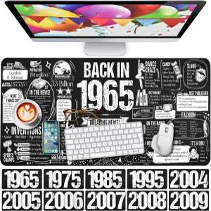 1965년 출생 연도 책상 매트 남성과 여성을 위한 61번째 생일 선물 키보드와 마우스를 대형 향수를
