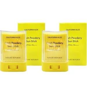 NEW 네이처리퍼블릭 캘리포니아 알로에 보송 선스틱 24g x2개 프라이머효과