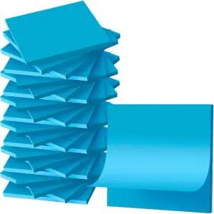 24개의 패드 스티커 메모 3x3인치 셀프 스틱 밝은 색상 재활용 가능하며 가정 사무실 노트북에 쉽게 게시할