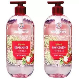 오가니스트 바디워시 마카다미아 크랜베리 500g 2개