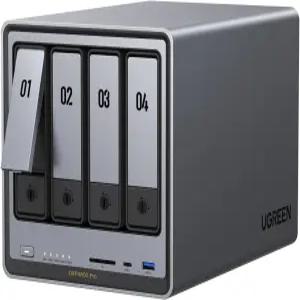 UGREEN NAS DXP4800 Pro 4-Bay 데스크톱 인텔 CoreTM i3-1315U 6코어 CPU 8GB DDR5 RAM 내장 128G SSD