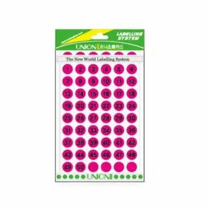 숫자 스티커 형광핑크 숫자번호판 원형숫자판 WFLOPXD