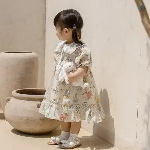 귀여운 토끼들이랑 보내는 즐거운 여름날 - 아기 반팔원피스