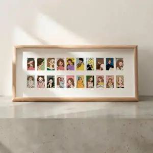 오크색 증명사진 성장 액자 20칸