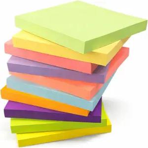 스티커 메모 3x3 인치 마카롱 컬러 셀프 스틱 패드 가정 사무실 노트북 쉽게 게시할 수 있습니다