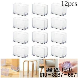 12 Pcs 의자 다리 캡 커버 15x30/20x30/20x40/25x38/30x40cm 직사각형 가구 테이블 피트 바닥 보호대