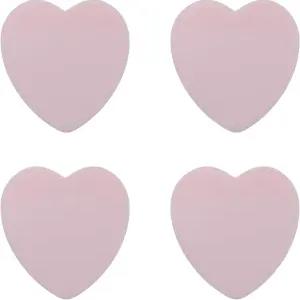 SOWAKA 4팩 200개 스티커 메모 패드 7.2 x 7.2cm 하트 모양 투명 글리터 방수 셀프 접착 지수 사무실 홈