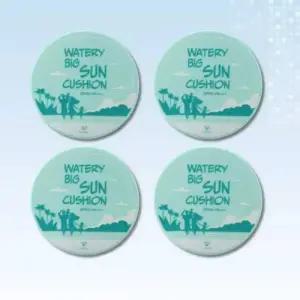 리에노 선쿠션 25g x 4개 장윤정 썬크림 온가족 어린이 수분듬뿍 빅선쿠션