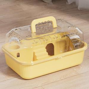 손잡이가  개폐식 햄스터 케이지 환기구 서식지 투명 소동물 애완동물 저빌 고슴도치용