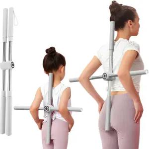 요가 스틱 여성 및 남성용 자세 교정 허리 상체 하체 스트레칭 스트레이트너 24.436.2 인치 목 혹 교정기