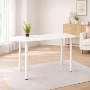 아트박스 가구느낌 하입반원책상 반타원 식탁 거실테이블 1200x600