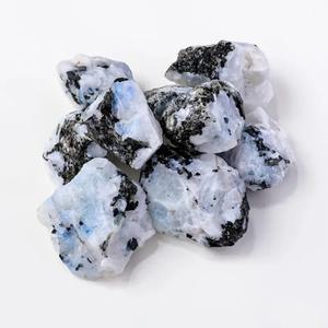 40g120g240g 천연 무지개 문스톤 원석 광물, 흑백 돌, 어항 정원 분재 홈 장식 선물