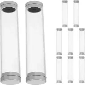 이펫붐 투명 속눈썹 핀셋 케이스 단일 도구 보호 및 연장 홀더 정리용 캡이 있는 휴대용 원통형 보관 튜브