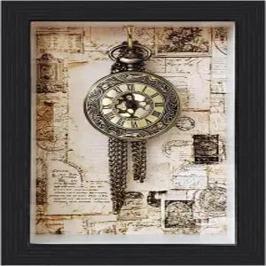 포켓 워치 디스플레이 케이스 우드 박스 월 캐비닛 섀도우 열쇠고리 보관 여행 정리함 1팩에 적합합니다