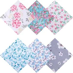 6PCS 두꺼운 안경 청소용 천 우아한 꽃 디자인 마이크로파이버 렌즈 재사용 가능한 및 휴대폰 화면용