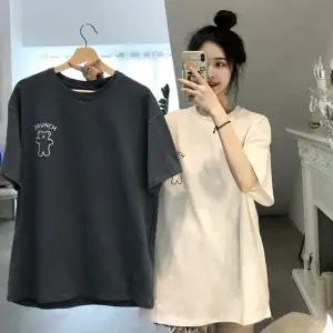 2컬러 프린팅 여성 라운드 반팔 티셔츠 LK-T14