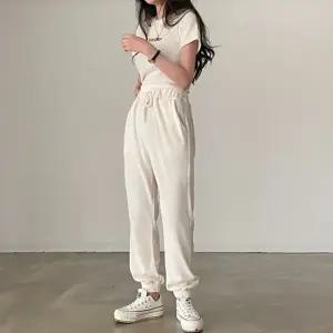 여성 데일리 여름 골덴 느낌 반팔 조거 셋업 LK-SS40