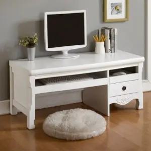 가구산책 화이트 원목 컴퓨터 좌식책상 좌식PC테이블 B2138