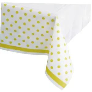 테이블보 라인도트 골드