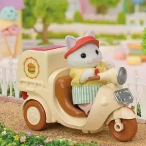 실바니안옷 실바니안 패밀리 라떼고양이의 햄버거카트 인형 피규어 장난감