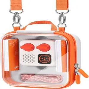 Zalirium Yoto Mini용 투명 윈도우 여행용 케이스 성형 고정 홈 및 하드 쉘 보호 20개의 카드 충전 케이블