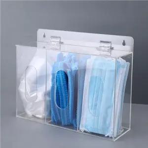 마스크 보관함 이중칸 수납 정리함 벽걸이 포켓형 거치형