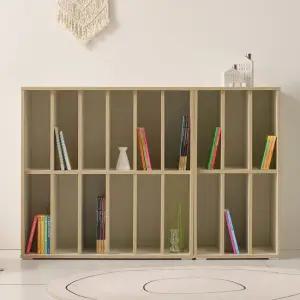 스코나 르메인 1400 2단 모듈 오픈 수납 책장 와이드 낮은 책장