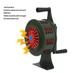 호환  핸드 크랭크 사이렌 혼 알루미늄 합금 1  20dB 큰 소리 조절 응급 수동 사이렌 공장 가정 학교용