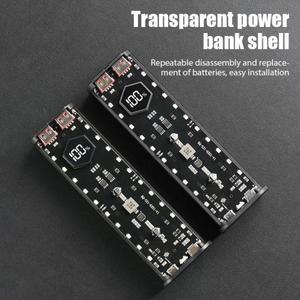 4x21700 전원 은행 케이스 배터리 보관 상자 야간 조명 듀얼 USB DIY 쉘 iPhone