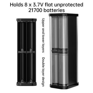 8슬롯 21700 배터리 케이스 DIY 키트 Mecha 투명  충전 플래시 박스 유형 C