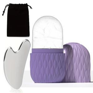 재사용 가능 아이스 롤러  스테인리스 스틸 괄사 도구 피부 관리 완화 모공 축소 얼굴 리프팅