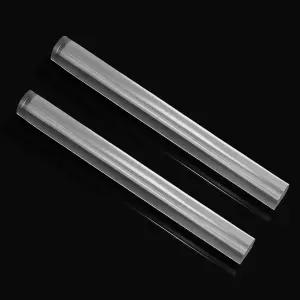 2pcs 아크릴 점토 롤러 플라스틱 투명 원형 튜브 핀 폴리머 도구 DIY 수제 공예품 미술 용품