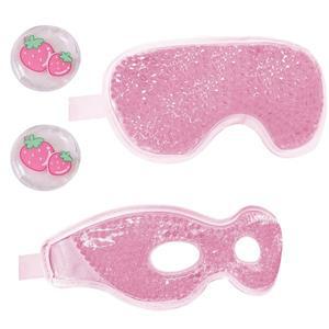 4개입 젤 아이 마스크, 냉찜질 눈 부기 완화, 재사용 가능 냉온 압박 건조한 진정